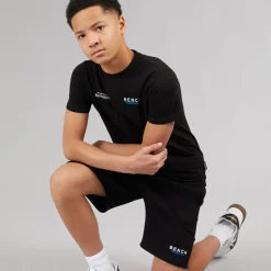 Bench Junge Biller T-Shirt und Shorts Set Schwarz
