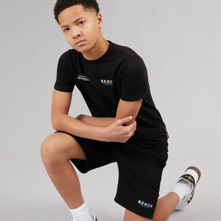 Bench Junge Biller T-Shirt und Shorts Set Schwarz