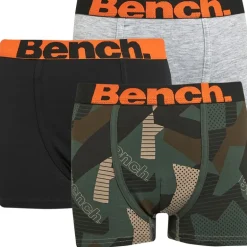 Bench Junge Boxershorts 3er Pack Digital Tarnmuster/Schwarz/Graumeliert
