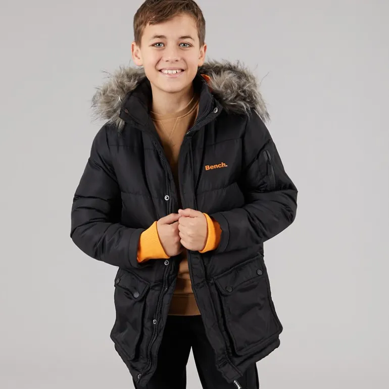 Bench Junge Calcott Parka Jacke Schwarz