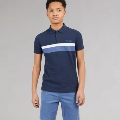 Bench Junge Litras Polo Shirt und Shorts Set Navy/Mid Blue