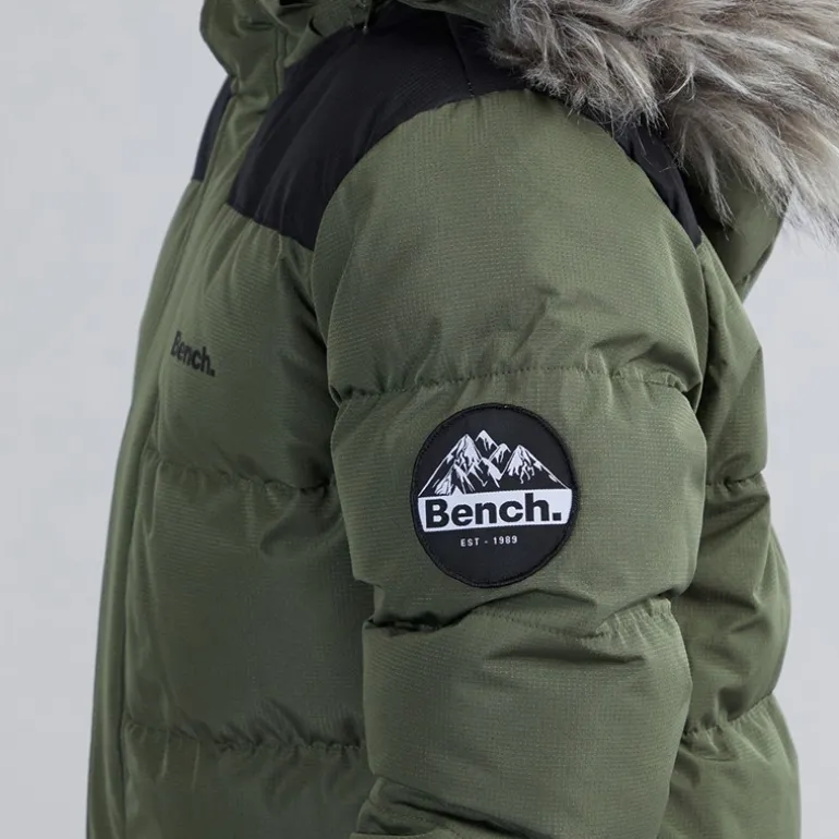 Bench Junge Propp gesteppter Parka Mantel Khaki