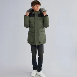 Bench Junge Propp gesteppter Parka Mantel Khaki