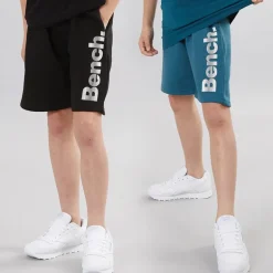 Bench Junge Selwor Shorts Zweierpack Türkis/Schwarz