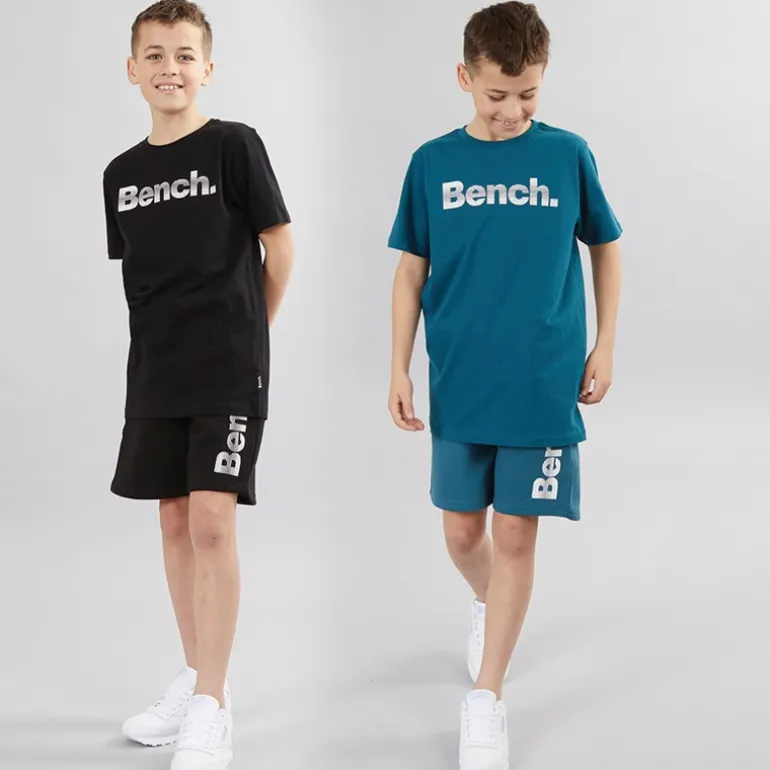 Bench Junge Selwor Shorts Zweierpack Türkis/Schwarz