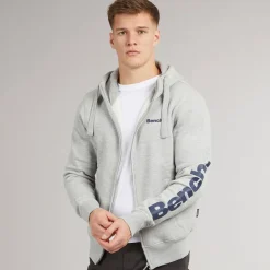 Bench Kapuzenpullover mit Reißverschluss Herren Maslow 22 Grau meliert