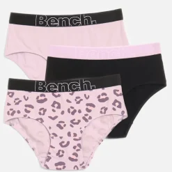 Bench Mädchen Andila 3er-Pack Slips Lilac Aop/Schwarz/Lilac