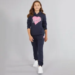 Bench Mädchen Srean Kapuzenpullover Und Jogginghose Trainingsanzug Marineblau