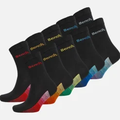 Bench Socken Junge Freshy 10er-Pack Schwarz/Mehrfarbig