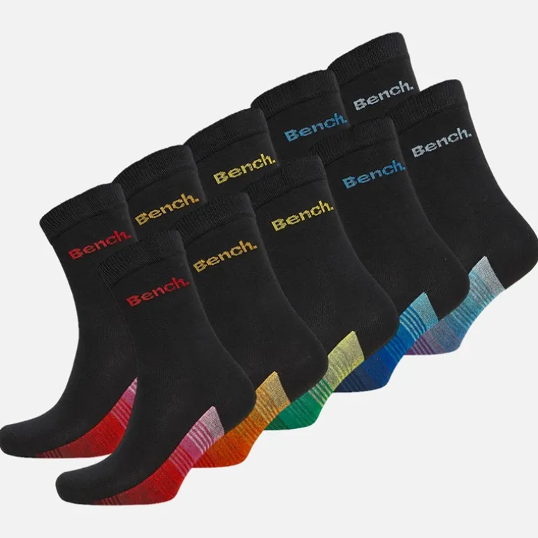 Bench Socken Junge Freshy 10er-Pack Schwarz/Mehrfarbig