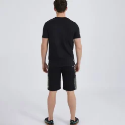 Bench T-Shirt und Shorts Set Herren Sanlo Schwarz