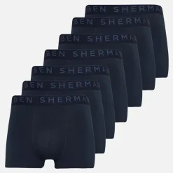 Ben Sherman Herren Arley Sieben Pack Boxer Slips Navy
