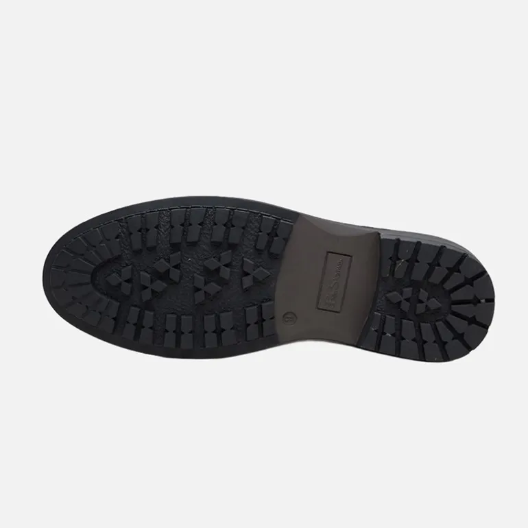 Ben Sherman Herren Baron Leder Chelsea Stiefel Schwarz