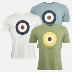Ben Sherman Herren Chest Target T-Shirts Mehrfarbig