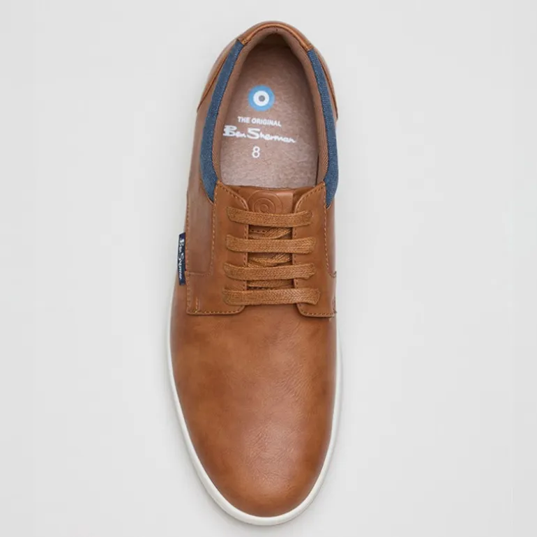 Ben Sherman Herren Detour Derby Schuhe Tan Pu