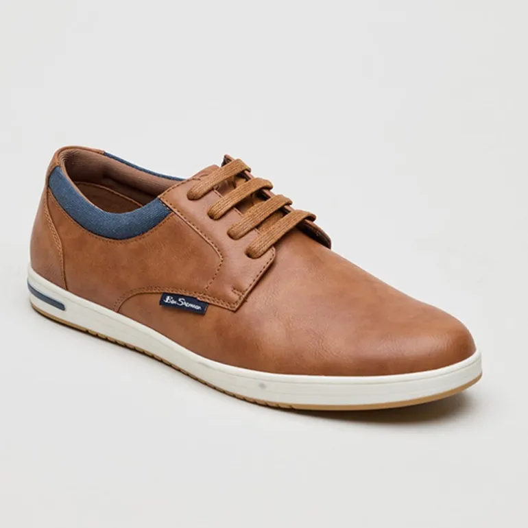 Ben Sherman Herren Detour Derby Schuhe Tan Pu