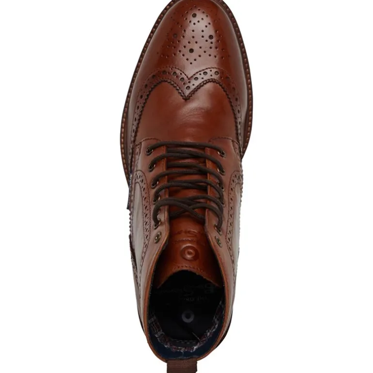 Ben Sherman Herren Duke Leder Brogue Stiefel Braun