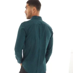 Ben Sherman Herren Gingham Hemd mit langem Arm Grün