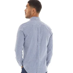 Ben Sherman Herren Gingham Hemd mit langem Arm Blaukariert
