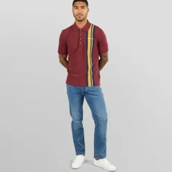Ben Sherman Herren Haus Mod Polo Wein