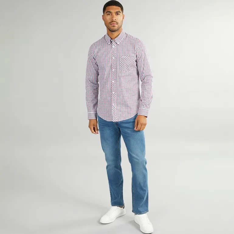 Ben Sherman Herren House Hemd mit langem Arm Mehrfarbig