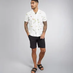 Ben Sherman Herren Kurzarm Brighton nach Amalfi Hemd Snow White