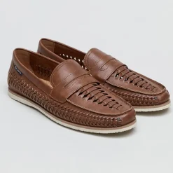Ben Sherman Herren Miami Gewebte Deck Schuhe Braun