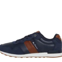 Ben Sherman Herren Owen Retro Sneaker Marine/Braun