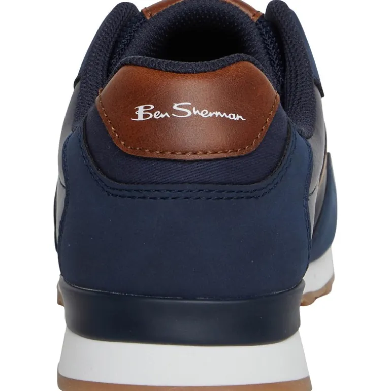 Ben Sherman Herren Owen Retro Sneaker Marine/Braun