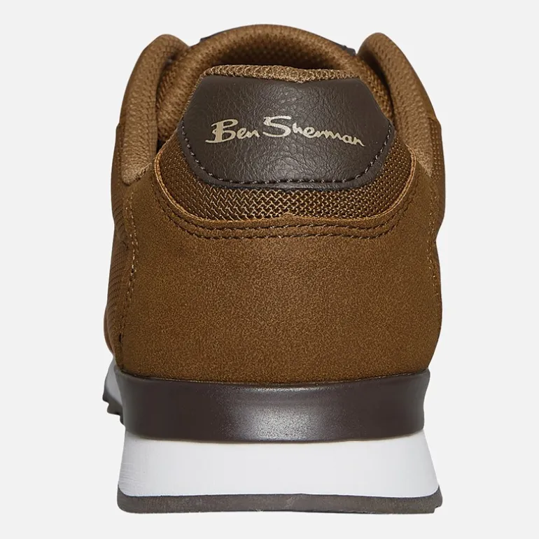 Ben Sherman Herren Owen Retro Laufschuhe Brown Mesh