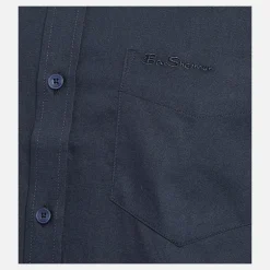 Ben Sherman Herren Oxford Hemd mit kurzem Arm Navy