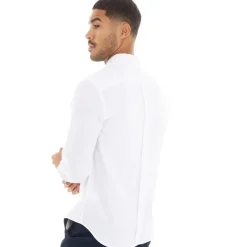 Ben Sherman Herren Oxford Hemd mit langem Arm Weiß