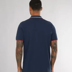Ben Sherman Herren Polo Shirt mit Doppelstreifen Dark Navy