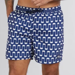 Ben Sherman Herren Resort Geo Badeshorts Navy