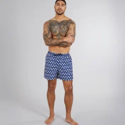 Ben Sherman Herren Resort Geo Badeshorts Navy