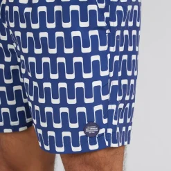 Ben Sherman Herren Resort Geo Badeshorts Navy