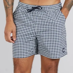 Ben Sherman Herren Spot Geo Badehose Navy
