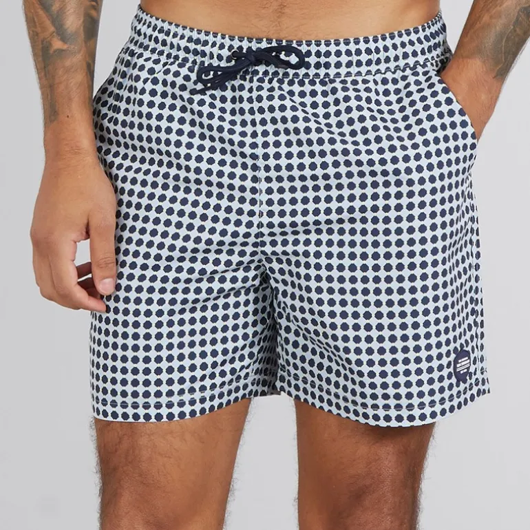 Ben Sherman Herren Spot Geo Badehose Navy