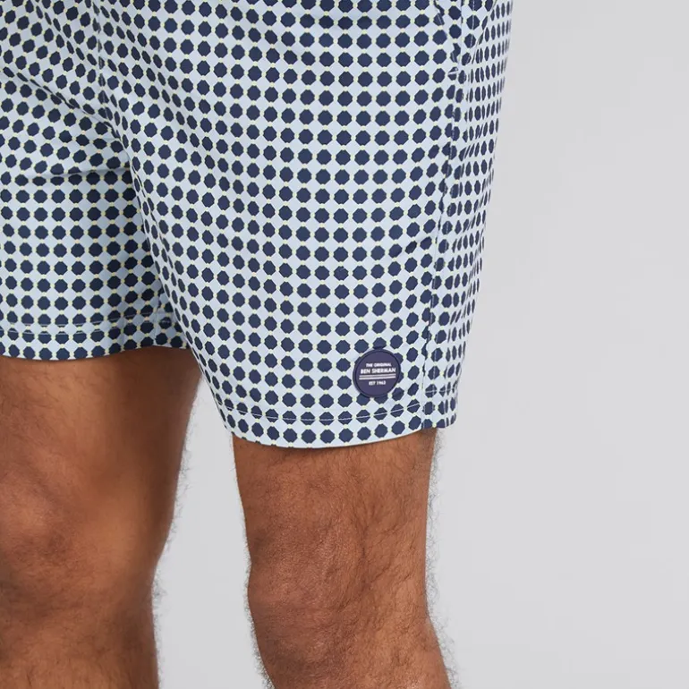 Ben Sherman Herren Spot Geo Badehose Navy