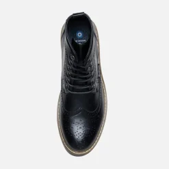 Ben Sherman Herren Templeton Brogue Stiefel Schwarz