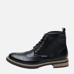 Ben Sherman Herren Templeton Brogue Stiefel Schwarz