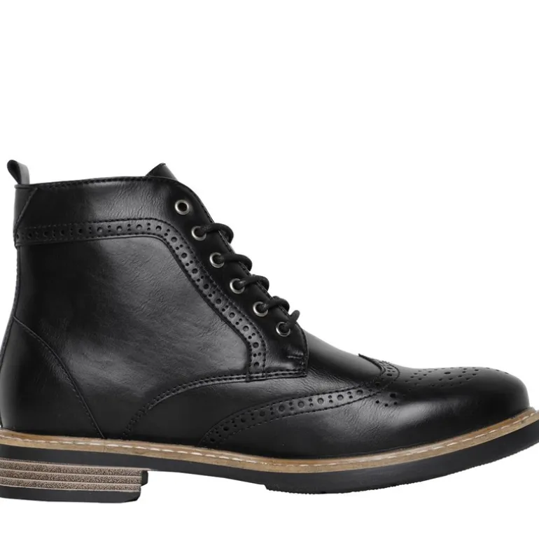 Ben Sherman Herren Templeton Brogue Stiefel Schwarz