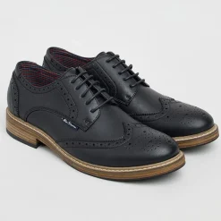Ben Sherman Herren Triumph II Brogue Schuhe Schwarz