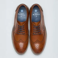 Ben Sherman Herren Triumph II Brogue Schuhe Burnished Tan