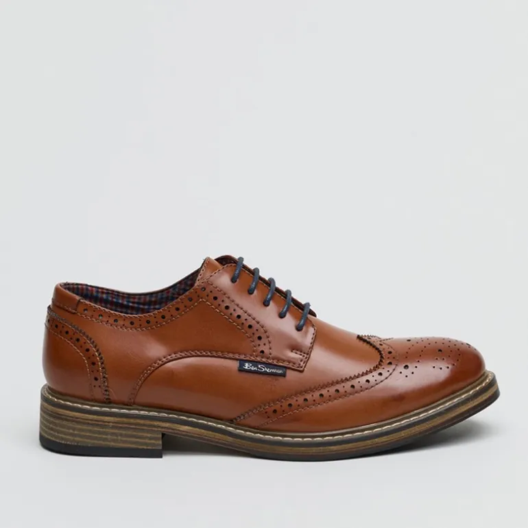 Ben Sherman Herren Triumph II Brogue Schuhe Burnished Tan