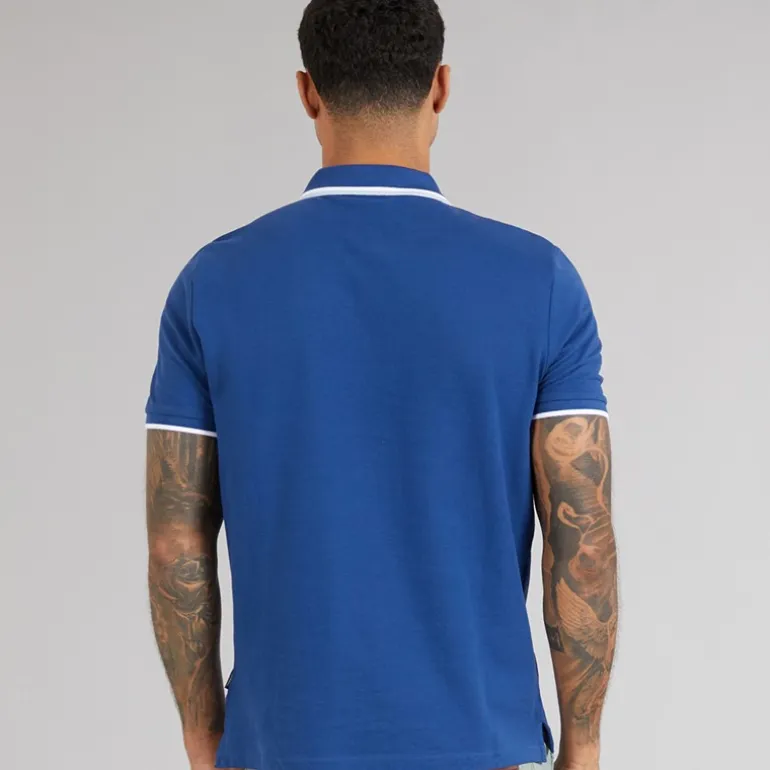 Ben Sherman Herren Zweifach Gekipptes Poloshirt Royal Blue