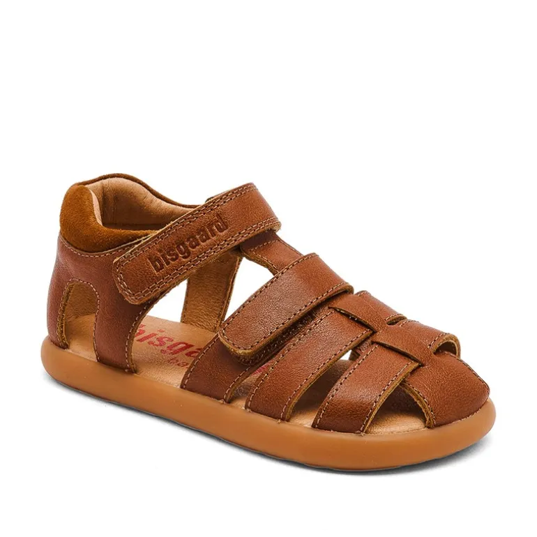 Bisgaard Kinder Barfuß Ryle Sandalen Cognac