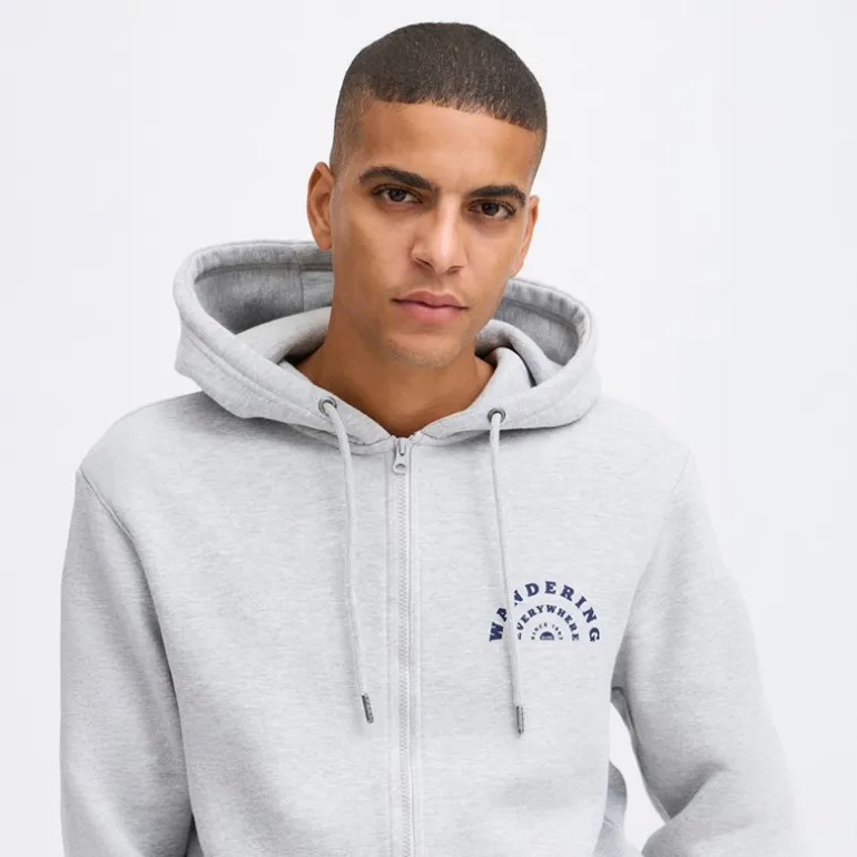 Blend Herren Reißverschluss Kapuzenpullover Stone Mix