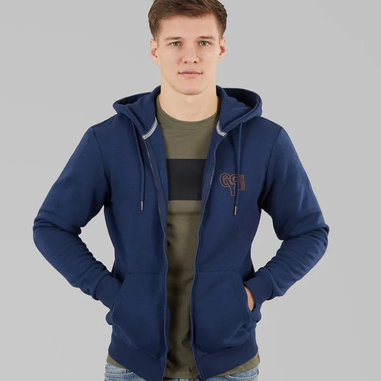 Blend Herren Reißverschluss Kapuzenpullover Dress Blues