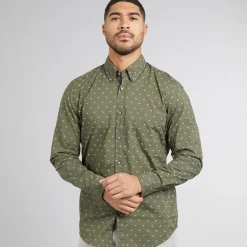 BOSS Herren Rickert Hemd Open Green